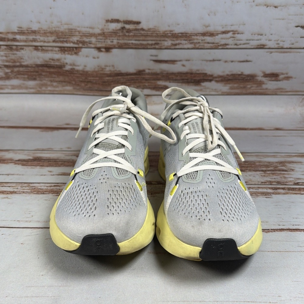 On Cloudsurfer Glacier Limelight Gray Running Shoes Womens 11 NO INSOLES